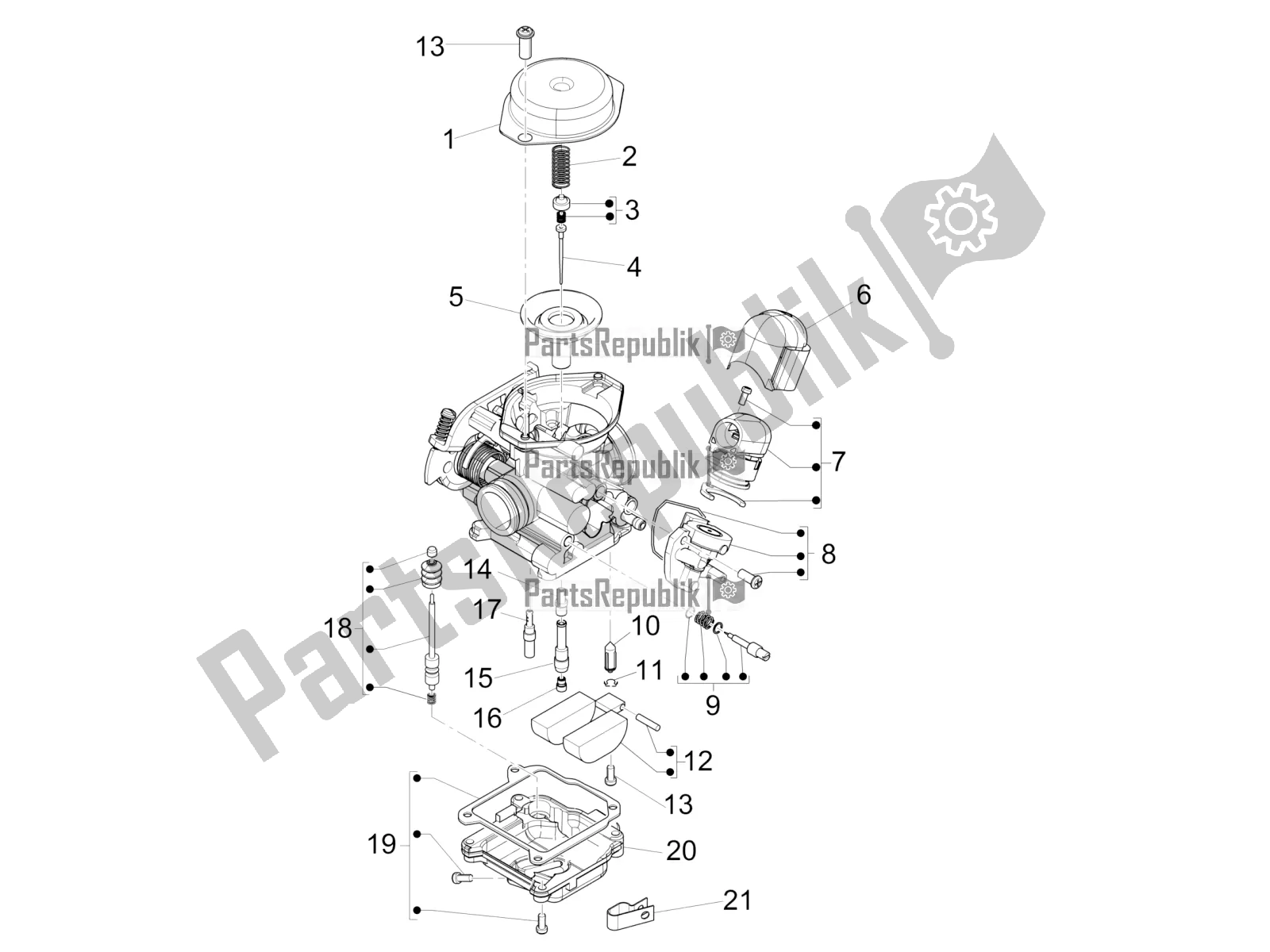 thumbnail interactive-video image 1 of SP 18mm Replacement Carburetor For Piaggio Fly 50 4T 2V & 4V (4-Stroke Scooter) 1 of 6
